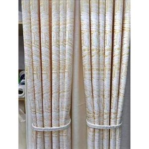 2pcs Very Heavy Cream Curtains and sheer. Ideal for Living Room, Dining Room, Bedroom, and Study Room Windows and Doors