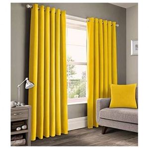 1pc New! Mustard Yellow Curtain For Window And Doors.