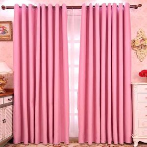 2pcs Pink Curtain (1.5m+1.5m) Curtain + 1pc Free White Sheer