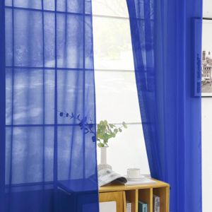 Royal Blue Sheer For Living Room Window