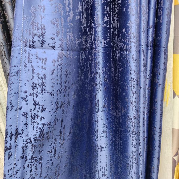 2Pcs NEW ABSTRACT-STYLE Modern Blackout Curtains (1.5m+1.5m) with 1pc White Heavy Sheer (2m), All Panels Have an Eyelet Header and a height of 2.4m