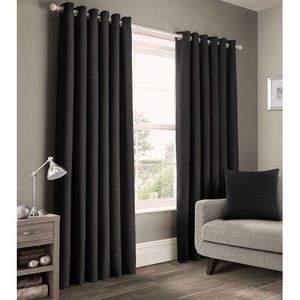 New Black Curtain + Free Sheers ,tiebacks And Curtain Rods.