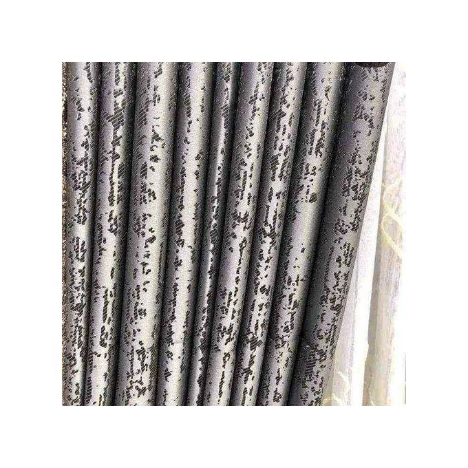 Two Pcs Heavy Blackout Patterned Curtain and Eyelet Header (1.5m Each) with White Heavy Sheer withEyelet Headert Header(2m).