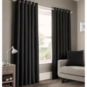 Black Curtain For Windows (Sheers Available Separately)