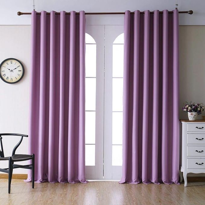 2pc New Fashion Blackout Curtains (2m Each) with 1pc Heavy White Plain Sheer (3m). Both Curtains and Sheer have Eyelet Header for Easy Installation and