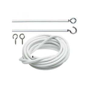 Curtain Wire/Curtain Cable With Strong Hooks (Window cord wire cable) + 2 Free Threaded Hooks