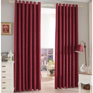 2 Pcs Maroon Curtains (1.5M Each) With 2M Free White Sheer. All Panels are 2.25M In Height