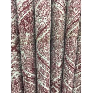 2pcs brown curtain with cream pattern