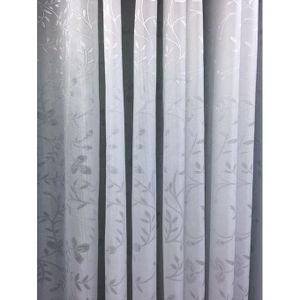 1Pc SUPER HEAVY Modern White Window Patterned Sheers Ideal For Living Room/bedroom/dining Room/study Room/home Office. With White Plastic Eyelets