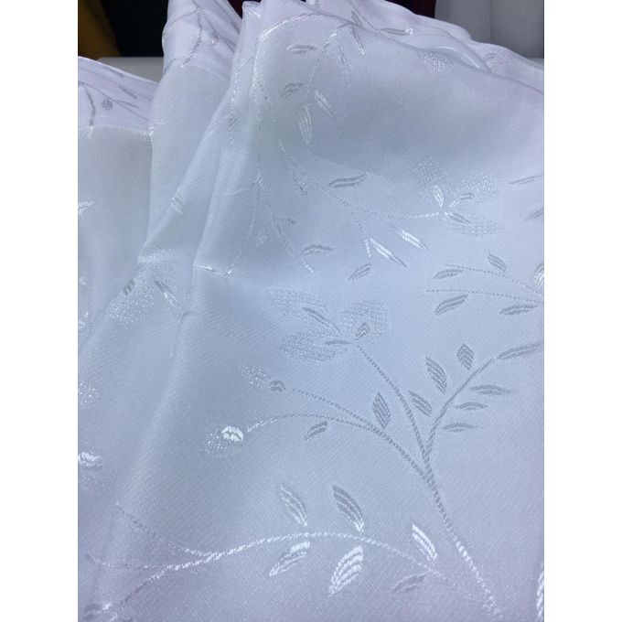 Heavy Blackout White Sheer Eyelet Header 2m long