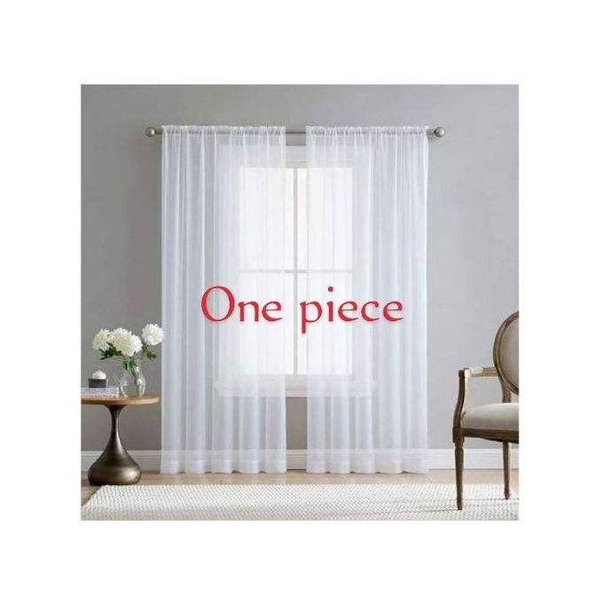 Maroon Curtain 2Pcs (1.5m)each 2M White sheer For living room window and door