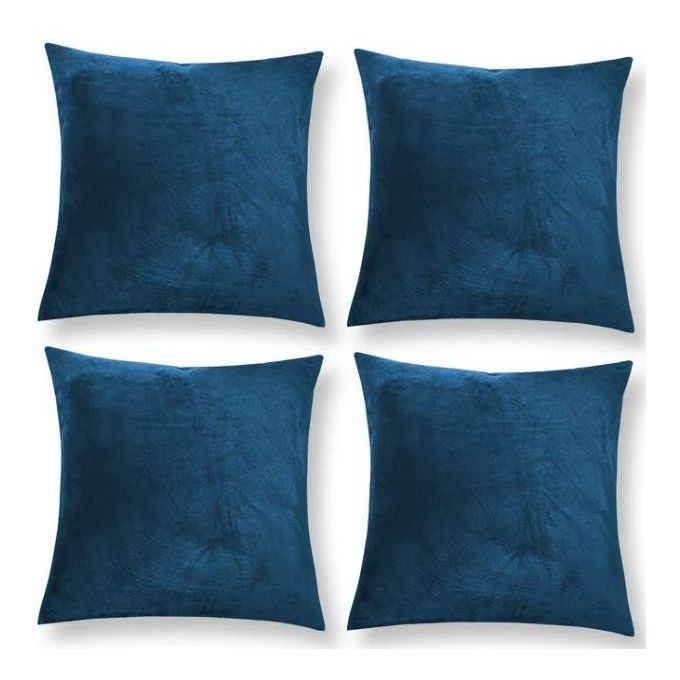Four navy blue versatile decorative throw pillows (45cmX45cm)