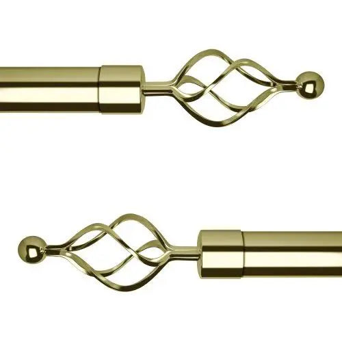 2M Adjustable Double Curtain Rod (Gold)