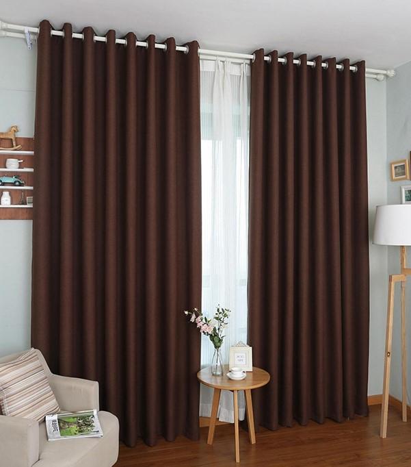 Brown Curtains 2Pcs (1.5M+1.5M)