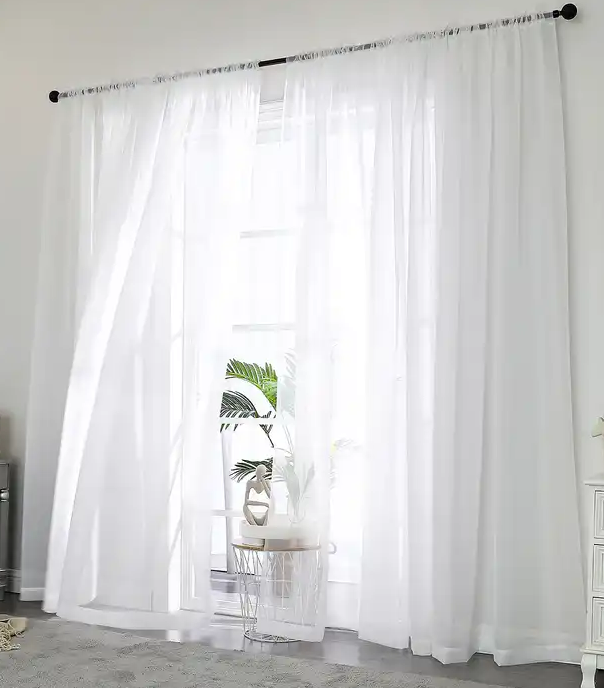 2PCS White Sheer (Strong Fabric) 2M+2M