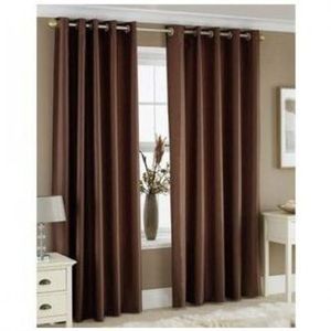 2Pcs Brown Curtains (2M+2M) For Window And Door. Sheer Excluded