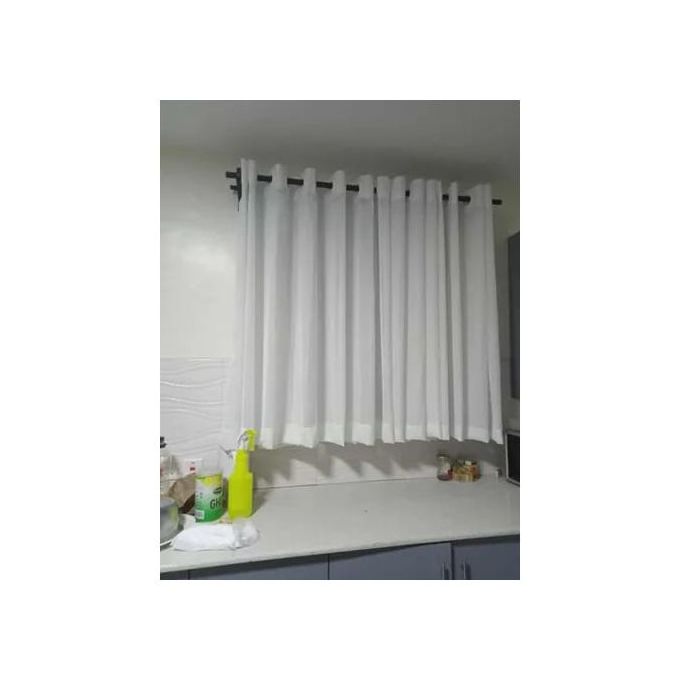 Kitchen Window Sheers 2PCS Standard Size White.