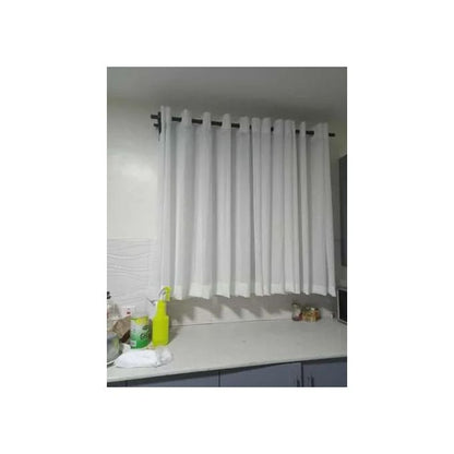 Kitchen Window Sheers 2PCS Standard Size White.