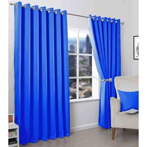 Royal Blue Curtain And Sheers For Window And Door Sitting Room Bedroom And Balcony