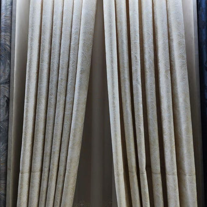 2pcs Textured Curtain (Each 1.5M) with 1Pc Sheer 1.5M
