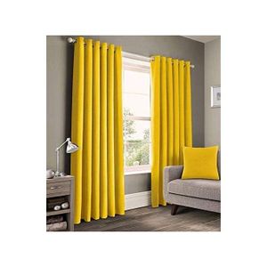 2Pcs NEW FASHION MUSTARD YELLOW CURTAINS AND WHITE HEAVY SHEER For Living Room/ Dinning , Bedroom Windows And Doors.
