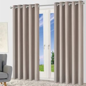 2PCS Modern Beige Window Curtains For Living Room/bedroom/dining Room/study Room/home Office (exclusive Sheer)