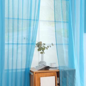 Sky Blue Sheer For Living Room Window And Door