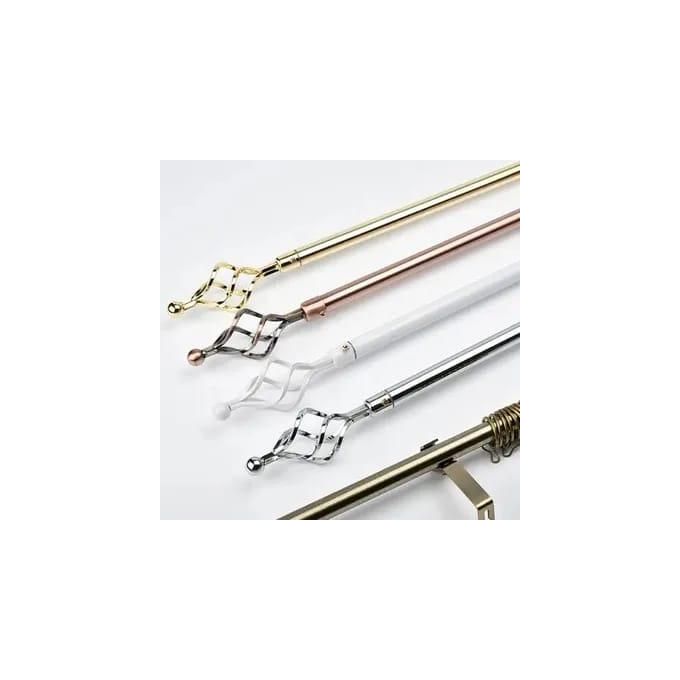4m Adjustable curtain rod  Double Adjustable + FREE Holders And Screws
