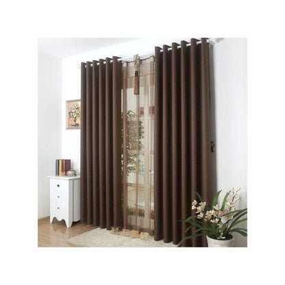 1Pcs 1.5M Brown Curtain WITH 1.5M White heavy Sheers