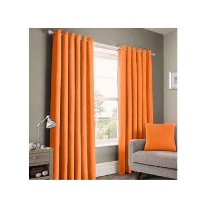 Curtains 2PC ORANGE (1.5M Each) +2M FREE WHITE SHEER