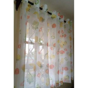 2Pcs Floral Kitchen Sheer. Height Of Window Panel Is 1.12M