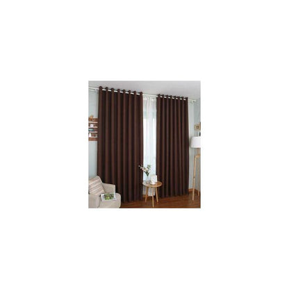 BROWN CURTAINS 2Pcs (1.5m Each) With 2M WHITE SHEER For Living Room Window And DoorBoth the Curtains and sheers are for use in a modern home using double Curtains rod and Curtain holders