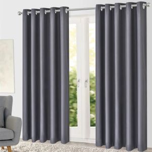 2PCS Modern Grey Window Curtains For Living Room/bedroom/dining Room/study Room/home Office (exclusive Sheer)