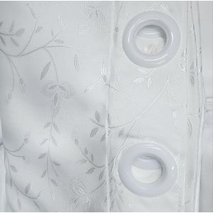 *Product name:*  2Pcs New Arrival  White SuperStrong Embroidered Sheers With Eyelet Header   