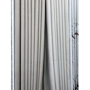 2Pcs Superb Quality Heavy Fabric Cream White Curtains For Home Window and Door. They Come with Eyelet Header