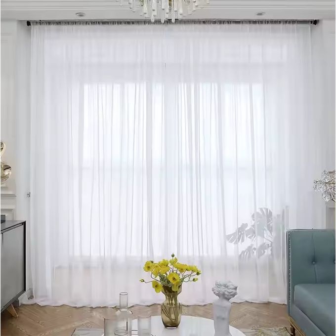Heavy Sheer For Window 300CMX225CM (Wall-to-Wall Design With Rod Pocket Header) 100% Polyester