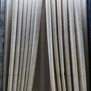 2pcs Textured Curtain (Each 1.5M) with 1Pc Sheer 1.5M