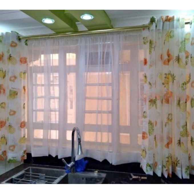 2PC Kitchen curtain (1M each) with 1PC sheer (2M)
