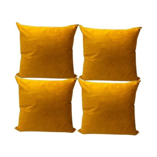 Four elegant orange decorative throw pillows (45cmX45cm)