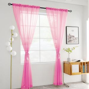Pink Sheer For Living Room Window