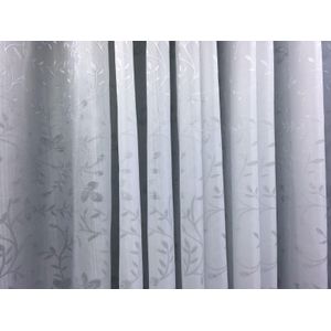 2pcs White Heavy Curtain With Gliters