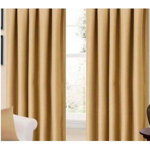 Beige Curtains 2Pcs 1.5M Each And  1pc White Light Sheer+ Free Magnetic  Tieback