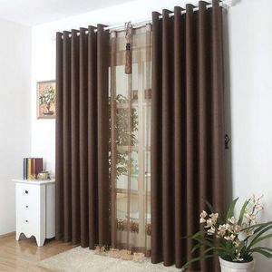 Brown Curtain 2pc And Sheer "set"