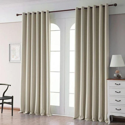 2pcs Heavy Wall-to-wall curtains (2m Each) with Eyelets Header For Easy Installation and Premium Look