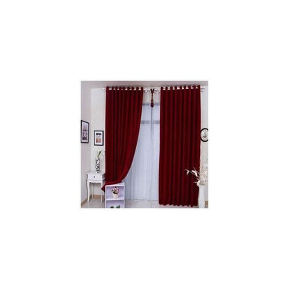 Maroon Curtain (3M) (2Panels,each 1.5M) +FREE SHEER.