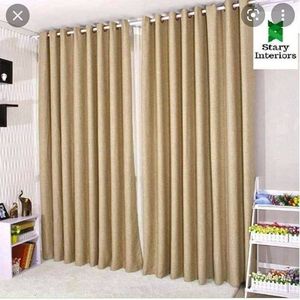 BEIGE  CURTAIN FOR WINDOW AND DOOR.