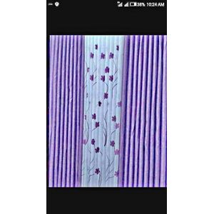 2PCS PURPLE CURTAIN 3M(1.5m each)+ 2M FREE floral SHEER ELEGANT LIVING ROOM 