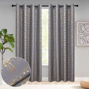 GREY blackout velvet curtain comes as a 4M (2M+2M)+ 3m SHEER  AND both have eyelet header design which are long enough to cover your window with the height of 225cm.