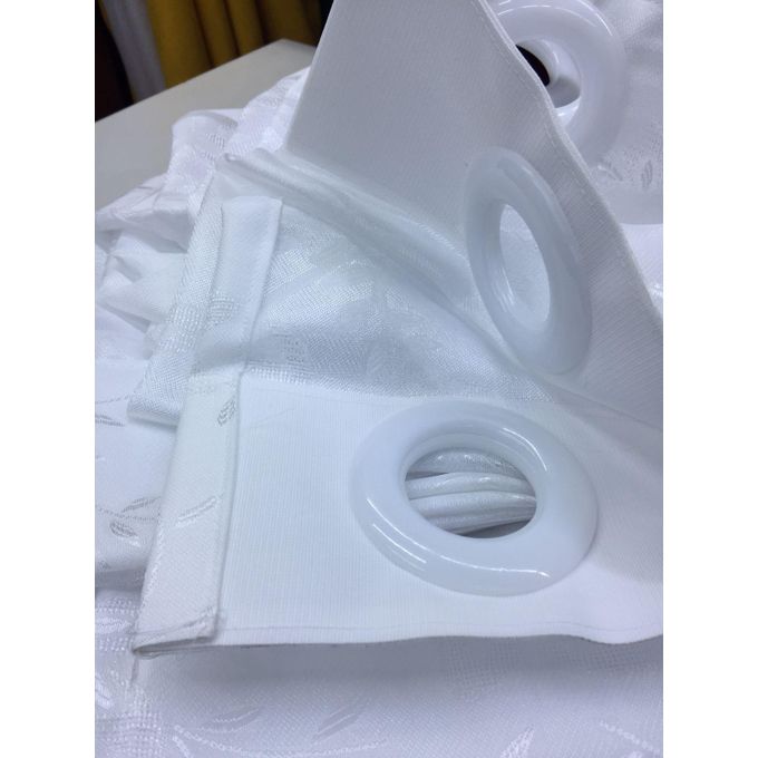 Heavy Blackout White Sheer Eyelet Header 2m long