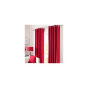 Red Curtain 2Pcs (1.5m)each 2M White sheer For living room window and door